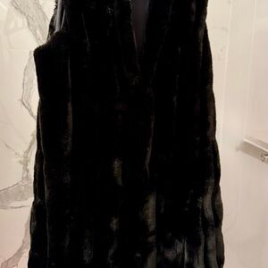 Luxurious Black Faux Fur Vest